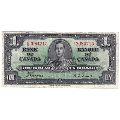 BC-21d 1937 Canada $1 Coyne-Towers, E/N, VF