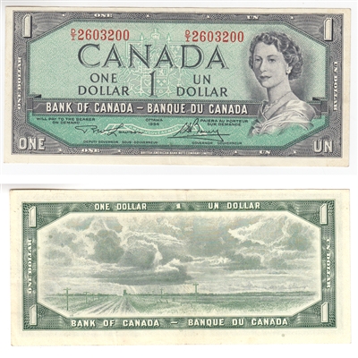 BC-37d 1954 Canada $1 Lawson-Bouey, D/I, EF-AU