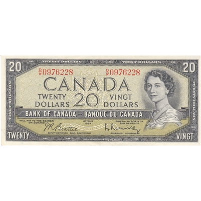 BC-41b 1954 Canada $20 Beattie-Rasminsky, D/W, EF-AU