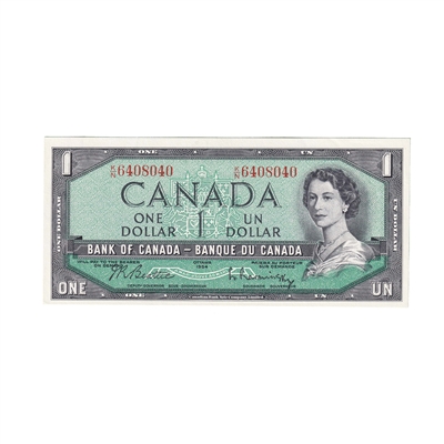 BC-37b 1954 Canada $1 Beattie-Rasminsky, K/N, AU-UNC