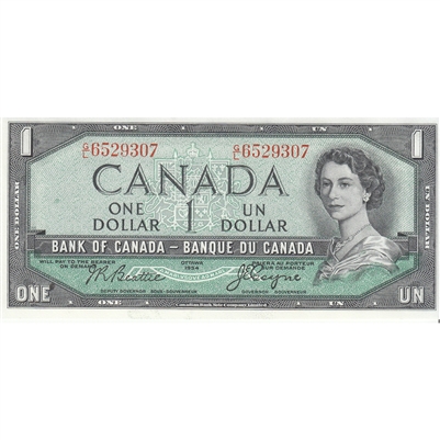 BC-37a 1954 Canada $1 Beattie-Coyne, G/L, UNC