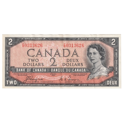 BC-30a 1954 Canada $2 Coyne-Towers, Devil's Face, C/B, VF-EF