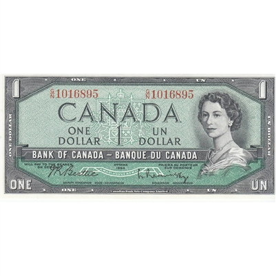 BC-37b 1954 Canada $1 Beattie-Rasminsky, G/N, UNC