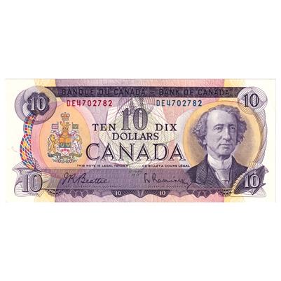 BC-49a 1971 Canada $10 Beattie-Rasminsky, DE, AU-UNC