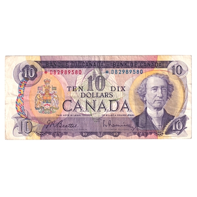 BC-49aA 1971 Canada $10 Beattie-Rasminsky, *DB, F-VF