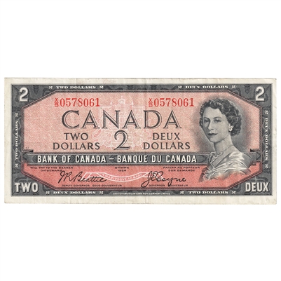 BC-38a 1954 Canada $2 Beattie-Coyne, X/B, VF