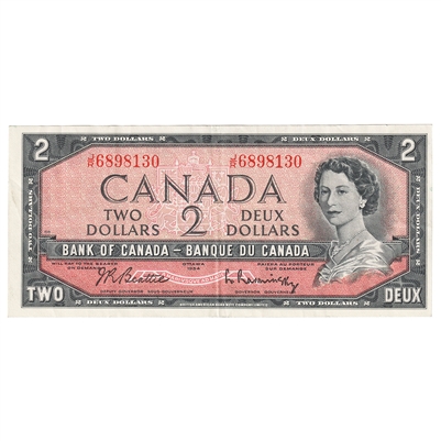 BC-38b 1954 Canada $2 Beattie-Rasminsky, J/R, VF-EF