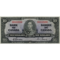 BC-24b 1937 Canada $10 Gordon-Towers, O/D, F-VF