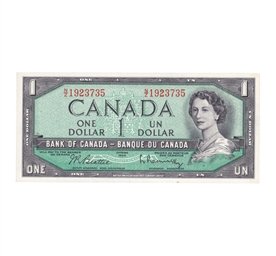 BC-37b-i 1954 Canada $1 Beattie-Rasminsky, N/Z, CUNC