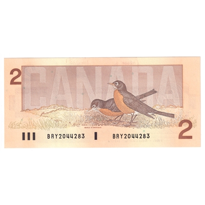 BC-55b 1986 Canada $2 Thiessen-Crow, BRY, CUNC