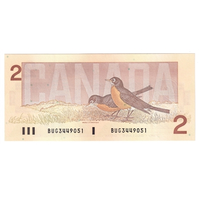 BC-55b 1986 Canada $2 Thiessen-Crow, BUG, CUNC