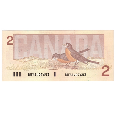 BC-55b 1986 Canada $2 Thiessen-Crow, BUY, UNC