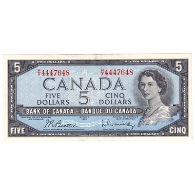 BC-39b 1954 Canada $5 Beattie-Rasminsky, H/X, EF-AU