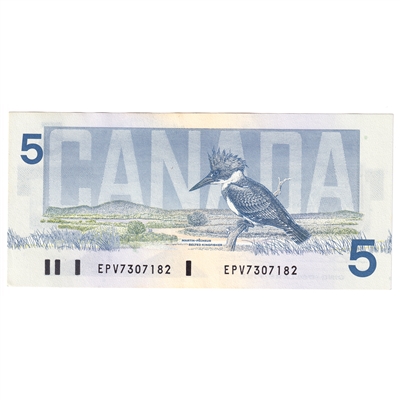 BC-56b 1986 Canada $5 Thiessen-Crow, EPV, AU-UNC