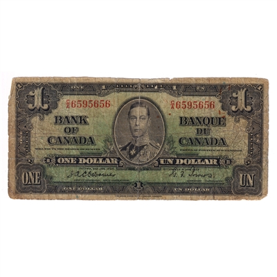 BC-21a 1937 Canada $1 Osborne-Towers, C/A, Circ