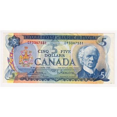 BC-48a 1972 Canada $5 Bouey-Rasminsky, CF, AU-UNC