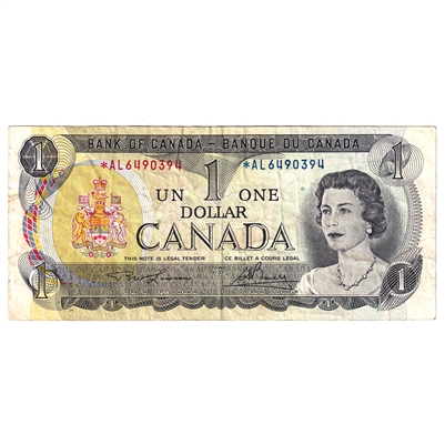 BC-46aA 1973 Canada $1 Lawson-Bouey, *AL, Circ