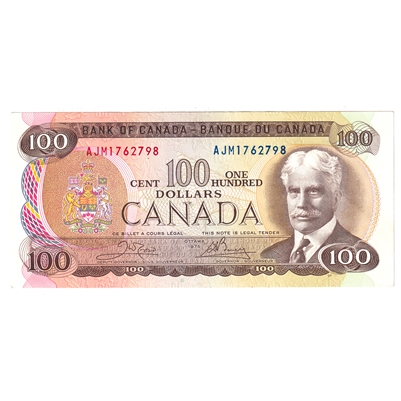 BC-52b 1975 Canada $100 Crow-Bouey, AJM, AU