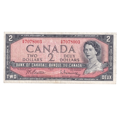 BC-38b 1954 Canada $2 Beattie-Rasminsky, K/R, CIRC