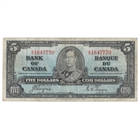 BC-23c 1937 Canada $5 Coyne-Towers, A/S, F-VF