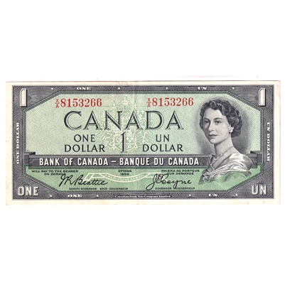 BC-37a 1954 Canada $1 Beattie-Coyne, X/A, EF-AU