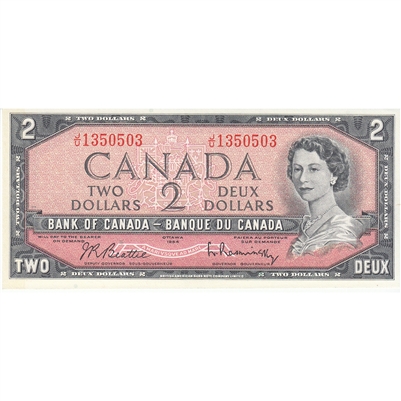 BC-38b 1954 Canada $2 Beattie-Rasminsky, J/U, EF-AU
