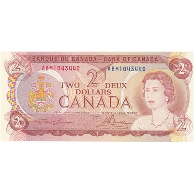 BC-47a-i 1974 Canada $2 Lawson-Bouey, ABM, CUNC