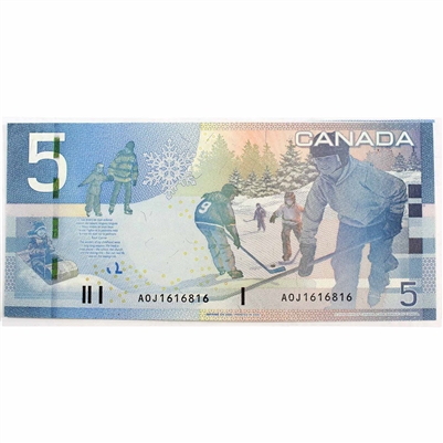 BC-67a 2006 Canada $5 Jenkins-Dodge, AOJ, UNC