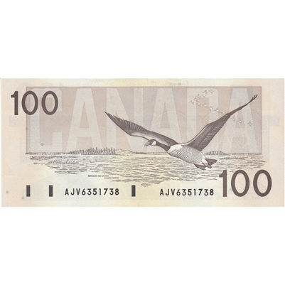 BC-60a 1988 Canada $100 Thiessen-Crow, AJV, AU