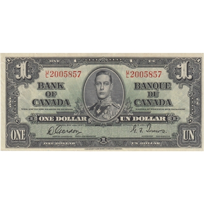 BC-21c 1937 Canada $1 Gordon-Towers, U/L, VF
