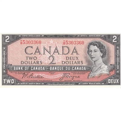 BC-38a 1954 Canada $2 Beattie-Coyne, T/B, CUNC