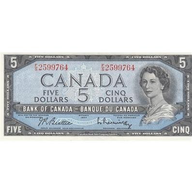 BC-39b 1954 Canada $5 Beattie-Rasminsky, F/S, EF-AU