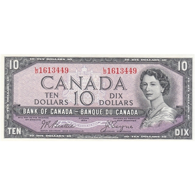 BC-40a 1954 Canada $10 Beattie-Coyne, L/D, AU