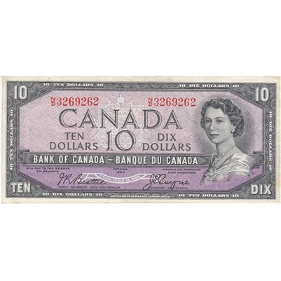 BC-40a 1954 Canada $10 Beattie-Coyne, N/D, EF