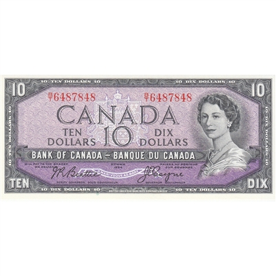 BC-40a 1954 Canada $10 Beattie-Coyne, B/T, CUNC