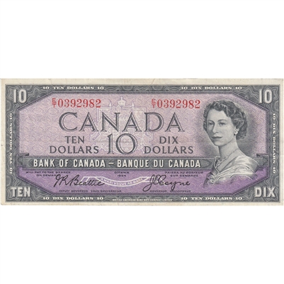 BC-40a 1954 Canada $10 Beattie-Coyne, E/T, VF