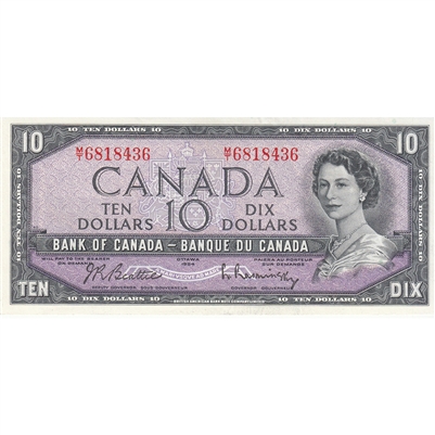 BC-40b 1954 Canada $10 Beattie-Rasminsky, M/T, EF-AU