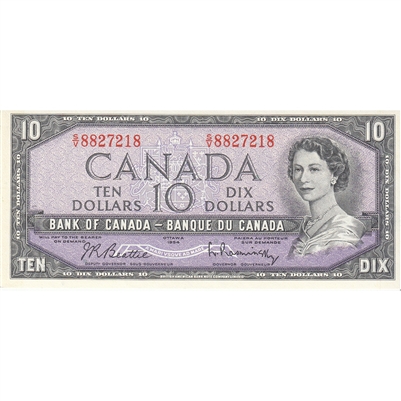 BC-40b 1954 Canada $10 Beattie-Rasminsky, S/V, CUNC