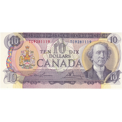 BC-49c 1971 Canada $10 Lawson-Bouey, TC, CUNC