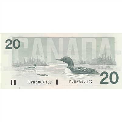 BC-58b 1991 Canada $20 Bonin-Thiessen, EVH, CUNC