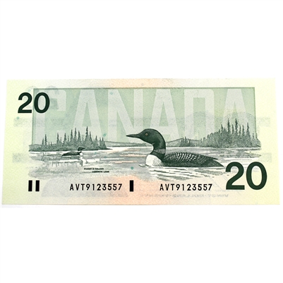 BC-58b-i 1991 Canada $20 Bonin-Thiessen, AVT, AU