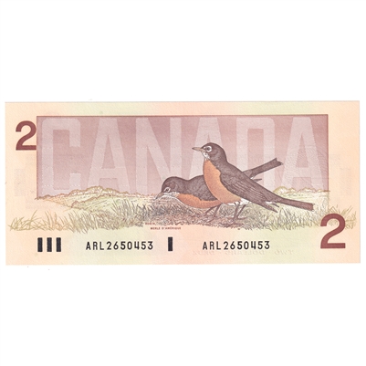 BC-55a 1986 Canada $2 Crow-Bouey, ARL, AU-UNC