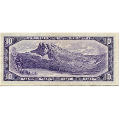 BC-40b 1954 Canada $10 Beattie-Rasminsky, C/V, VF