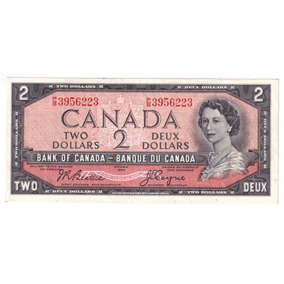 BC-38a 1954 Canada $2 Beattie-Coyne, P/B, EF