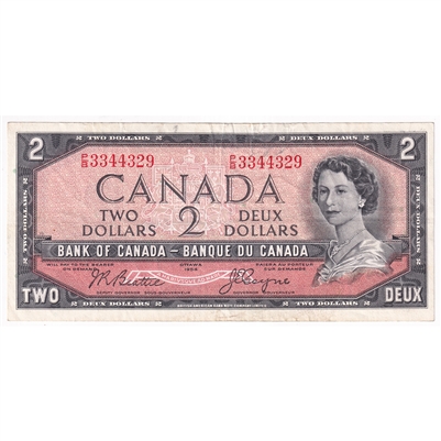 BC-38a 1954 Canada $2 Beattie-Coyne, P/B, VF