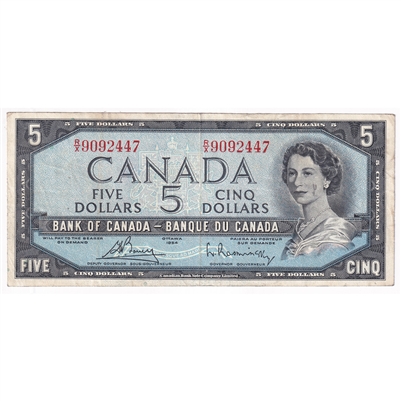 BC-39c 1954 Canada $5 Bouey-Rasminsky, R/X, VF