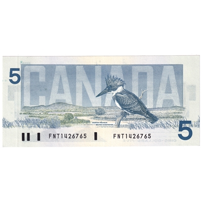 BC-56b 1986 Canada $5 Thiessen-Crow, FNT, AU