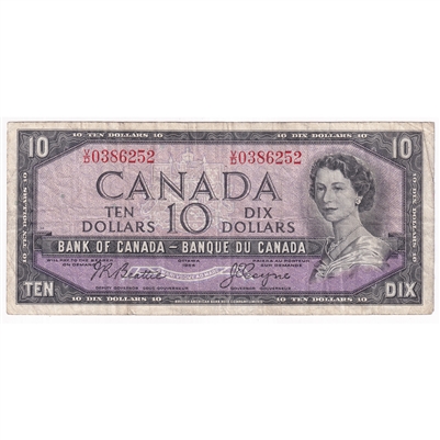 BC-40a 1954 Canada $10 Beattie-Coyne, V/D, F-VF