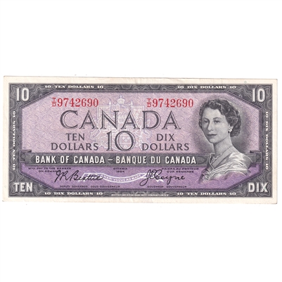 BC-40a 1954 Canada $10 Beattie-Coyne, T/D, VF