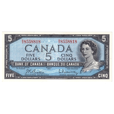 BC-39b 1954 Canada $5 Beattie-Rasminsky, B/X, CUNC